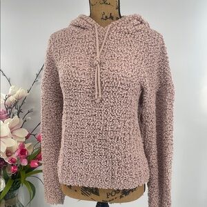 Cozy Pink Textured Hoodie